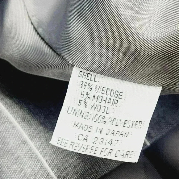 Talbots Womens Mohair/Wool Blend Grey Pinstripe Blazer Jacket Size 16 - Picture 4 of 6